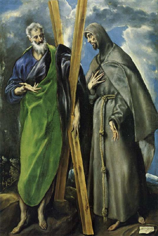 unknow artist Hl. Andreas and Hl. Franziskus, el Greco(1540-1614) china oil painting image
